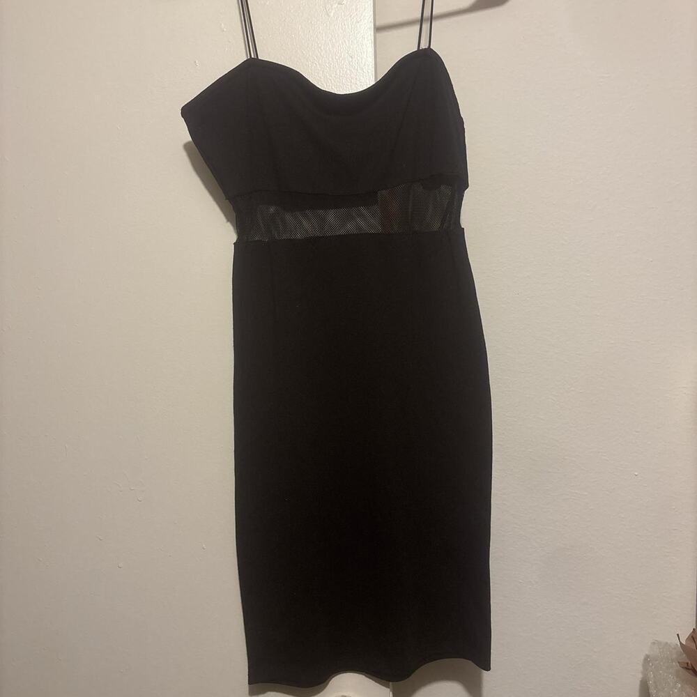 Black mini bodycon dress